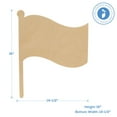 thumbnail image 3 of Unfinished Wooden Flag Cutout, 16", Pack of 250 Wooden Shapes for Crafts and Summer and July 4th Decor and Crafting, by Woodpeckers, 3 of 8