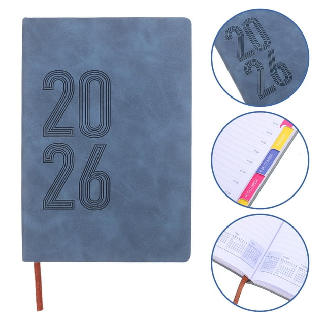 HINTRMENT Back to School 2026 Weekly Notebook Soft Cover PU Journal 1Pcs For Monthly Overview