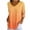 Orange, variant on cocolona Tops for Women Loose Casual Cradient Printed 3/4 Sleeve T-shirt Trendy V Neck Pullover Tops