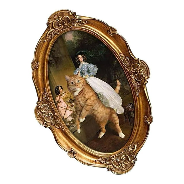 Maytalsory Élégant Cadre d'Affichage Photo Rectangulaire en Polyrésine Doré 44 x 31 cm 1 Ensemble