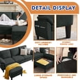 thumbnail image 5 of Pingliang Home 4 Piece Sofa Set,Sectional Sofa Couch with Storage Ottoman and Storage Pockets, L Shaped 3 Seater+Ottoman+Loveseat+Accent Chair,Living Room Furniture Set for Apartment Apt Living Room, 5 of 9