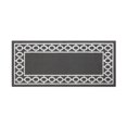 thumbnail image 6 of Washable Skid-Resistant Runner Rug, Trellis Border, Dark Grey and White, 26" x 45", 6 of 8