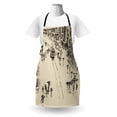 thumbnail image 3 of Istanbul Apron, Vintage Turkey Istanbul Cityscape Landmark Constantinople Sketch Ottoman Art, Unisex Kitchen Bib with Adjustable Neck for Cooking Gardening, Adult Size, Dark Taupe Beige, by Ambesonne, 3 of 4