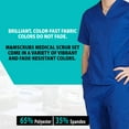 thumbnail image 4 of ACTIVE UNIFORMS Men Scrub Set Medical Scrub Top and Pants (True Royal Blue, Large), 4 of 6