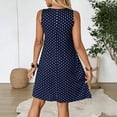 thumbnail image 6 of FRSASU Summer Dresses for Women Sleeveless Casual Floral Loose Tank Beach Sundress with Pockets Navy, 6 of 7