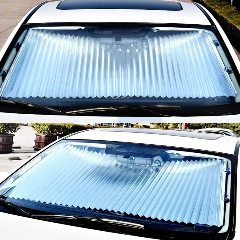 Size : 145 * 70CM HuWai-j Car Sun Block Double-sided Thicken Sun Protection Thermal Insulation Sun Shade For Car Front Windshield Sun Block Sun Block 