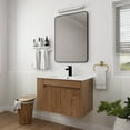 thumbnail image 6 of Vanity With Sink, 30 Inch Bathroom Vanity With White Ceramic Basin and Adjust Open Shelf(KD-PACKING), Imitative Oak Bathroom Vanity,Plywood Single Sink Vanity, Bath & Faucets Bathroom Vanities, 6 of 23