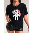 thumbnail image 1 of Women's Sports Short Sleeve T-Shirt, Comfortable And Stylish, For Sports And Daily Life, Rabbit Pattern, 1 of 7