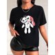 thumbnail image 1 of Women's Sports Short Sleeve T-Shirt, Comfortable And Stylish, For Sports And Daily Life, Rabbit Pattern, 1 of 7