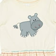 thumbnail image 4 of Inktastic Cute Smiling Baby Hippo Girls Toddler Dress, 4 of 5