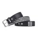 thumbnail image 5 of Cinturón de remache de metal punk rock con tachuelas de pirámide brillante para mujeres y hombres - Cinturón con tachuelas negro Cinturón de remache de punk rock Cinturón de hilos con ojales, 5 of 5