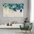 thumbnail image 4 of Watercolor Peacock Feather Tapestry Wall Hanging Green And Teal Vintage Tapestries Home Decor for Living Room Bedroom Farmhouse Apartment Dorm 40"x60", 4 of 6