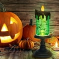thumbnail image 5 of Halloween Snow Globe Candles Lighted Lamp, Lighted Flameless Candles with Water Glitter Swirls and Spooky Moving,Battery Operated, 5 of 6