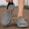 thumbnail image 6 of Mens Casual Anti Slip Loafers Hiking Outdoor Canvas Flat Shoes Breathable Comfortable Soft Bottom Driving Shoes Gray 9.5 US, 6 of 7