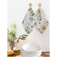 thumbnail image 2 of Spring Daisy Kitchen Dish Towels for Drying Dishes Set of 2, Farmhouse Country Flower Leaf Plant Wood Grain Waffle Weave Microfiber Hand Tea Bathroom Towels Quick Dry & Absorbent Towel 12x12, 2 of 7