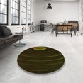 thumbnail image 4 of Ahgly Company Machine Washable Indoor Square Transitional Night Black Area Rugs, 3' Square, 4 of 7