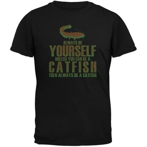 Always Be Yourself Catfish Black Youth T-Shirt - Small(6/8)