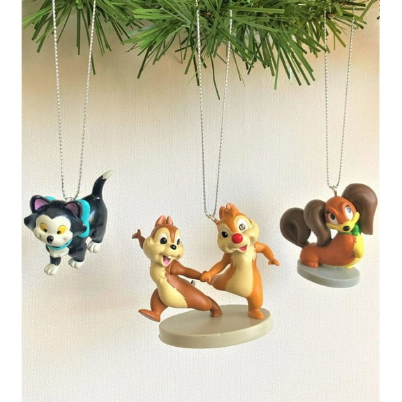 Chip and Dale Ornament, Figaro Ornament, Fifi Christmas Ornament Set of 3 From Disney's Mickey and Friends New