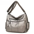 thumbnail image 4 of Bolso bandolera informal de color liso para mujer, bolso sencillo para madre de mediana edad, gran capacidad, 4 of 5