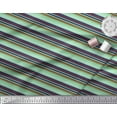 thumbnail image 2 of Soimoi Japan Crepe Satin Fabric Horizontal Stripe Printed Craft Fabric by The Yard 42 Inch Wide, 2 of 3