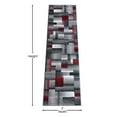 thumbnail image 4 of Masada Rugs Modern Contemporary Runner Area Rug, Red Grey Black (2 Feet X 7 Feet), 4 of 6