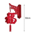 thumbnail image 7 of Abbraccia 2 Pieces Chinese New Year Hanging Decorations 2024 Chinese Fu Characters Door Sign for Holiday Bedroom Lunar Year Celebration Style A, 7 of 7