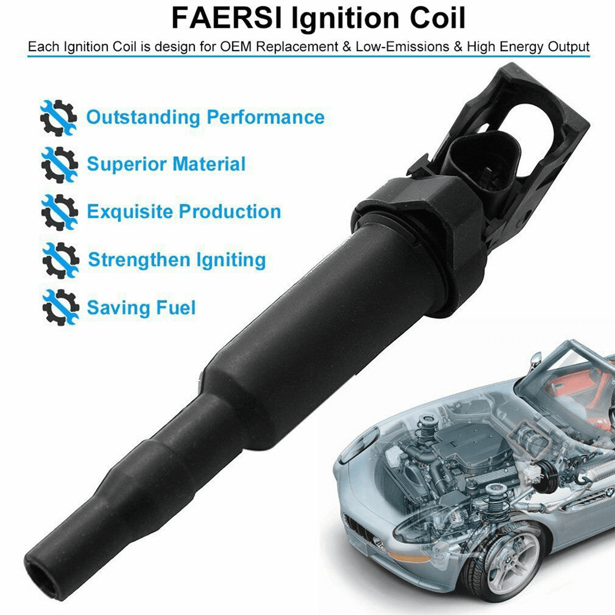 5X Ignition Coil 0221504470 12137594937 12137562744 12137571643 
