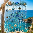 thumbnail image 6 of Themed Hanging Decor, Nautical Decor, Hanging Jellyfish Decorations, Beach Decor, 11X7X0.5 Inch 2D Acrylic Ocean Animal Print Hanging Sign with Coral, Seashell, Octopus Accents, 6 of 7