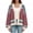 Beige, variant on Long Sleeved Fall V-neck Colorful Striped Print Casual Knit Cardigan Coat