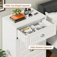 thumbnail image 5 of Walsunny 5 Drawer White Vertical Dresser Modern Storage Cabinet with Handle-Drawer Chest Wood Organizer for Living Room, 5 of 8