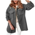 thumbnail image 2 of up to 60% off Gifts Womens Winter Fleece Coat Womens Plush Jacket Casual Solid Button Down Lapel Fluffy Sherpa Coat Long Sleeve Cozy Fuzzy Fleece Coat Outwear with Pocket 2023 Fleece Coat, 2 of 6