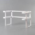 thumbnail image 2 of Adjustable Space Rack 2 Layers Kitchen Cabinet Cupboard Organizer Kitchen Storage Shelf Spice Rack Countertop Cabinet Storage, 2 of 5