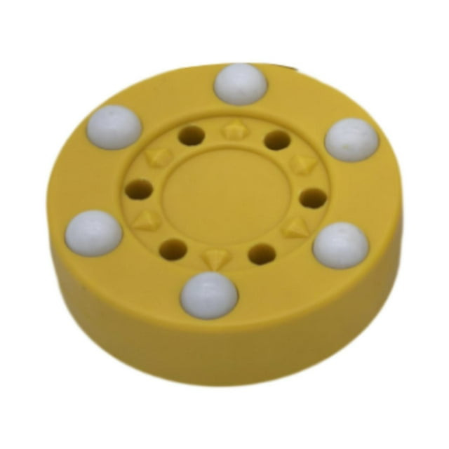 Siruishop Rondelle de Hockey à Roulettes Rondelle de Hockey de Rue Lisse Portable Rondelle de Hockey sur Glace Rondelle d'Entraînement pour Compétition Enfants Adultes Débutants Jaune