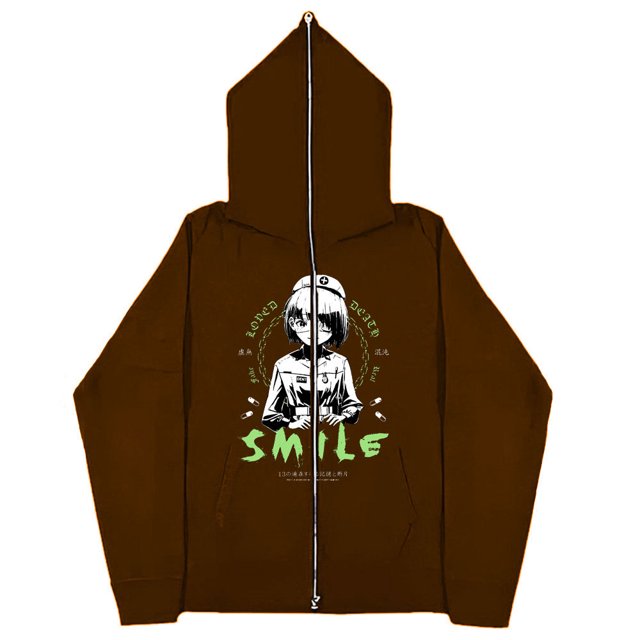 Sudaderas Y2K de chica oscura europea y americana para hombres y mujeres, sudaderas con capucha góticas para parejas, sudadera de Cremallera larga Harajuku