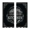 thumbnail image 2 of 2 Pack 2D Printed Kitchen Curtain 28x47 Inches, Washable Decorative Short Curtain Pair with Rod Pocket, Window Curtain for Kitchen Bedroom Bathroom, 2 of 7