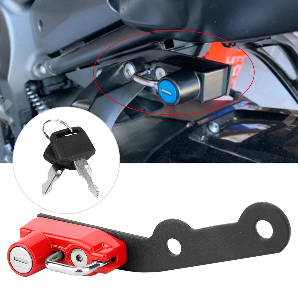 Motorcycle Helmet Lock For Yamaha MT-09/FZ-09/FJ-09/XSR900 (2014-2017) – Aluminum Alloy, Black, With 2 Keys