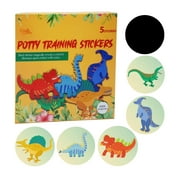 Cradle Plus Potty Training Color Changing Seat Magic Dinosaur Stickers, 5 Pack