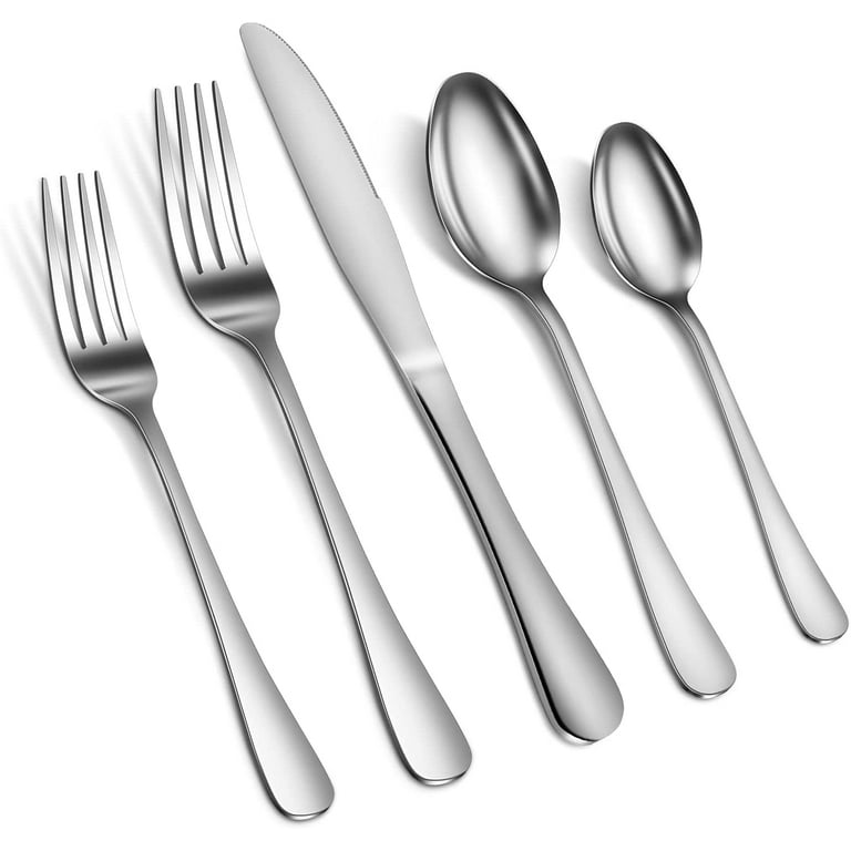 Cibeat Silverware Set, 20 Piece Flatware Set, Stainless Steel Kitchen  Restaurant Tableware Cutlery Set, Service for 4, Include Knife/Fork/Spoon