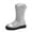 Silver, variant on Fozruso Sparkly Leather Girls Boots Winter Fashion Sole Comfortable Ankle Booties For Toddler Kids,Mid Calf Boots Sizes 10 Little Kid(3.5-4 Years)