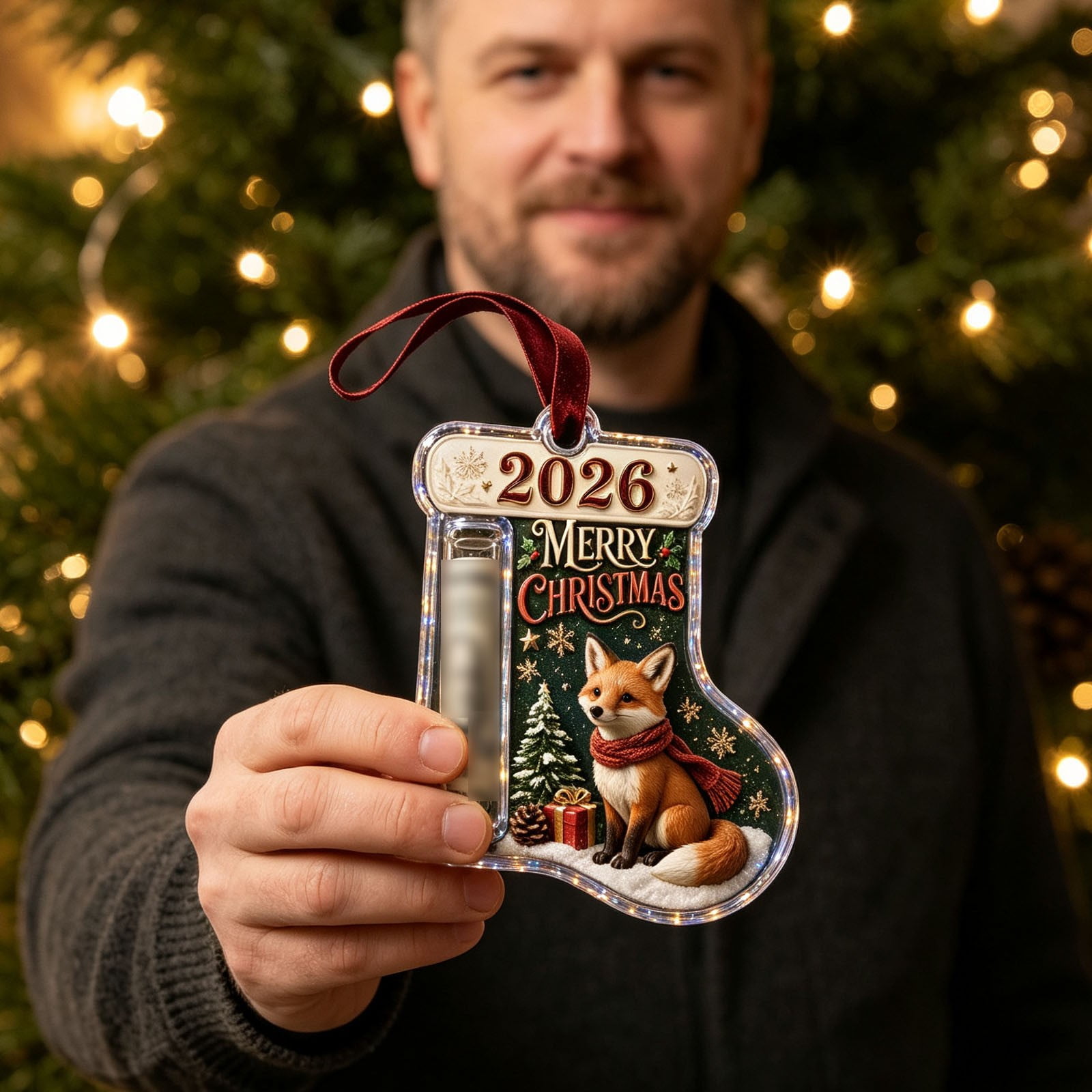 Christmas Stocking Money Holder Ornament Hanging Tree Decor Gift Card Cash Holder for Xmas Tree Home Indoor Festive Decoration