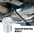 thumbnail image 2 of 2 Pcs M18x1.5 Steel Engine Oil Drain Plug Screw with Seal Ring for Volvo XC60 for Ford Focus Silver Tone, 2 of 7