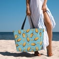 thumbnail image 4 of Yiaed Lemon Ice Cream Print Large Capacity Beach Travel Bag - Waterproof Zipper Vacation Tote for Sandproof Storage, and Camping, 4 of 5