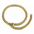 thumbnail image 2 of QQTDFG Men Chain Necklace Stainless Steel Curb Link Choker 12/15/17/19mm Christmas Gift-22 inch or 55cm-15mm width-Gold, 2 of 5