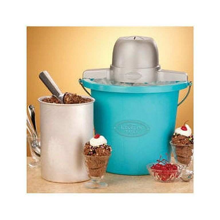 Nostalgia 4 qt. Electric Ice Cream Maker with Easy-Carry Handle, Blue