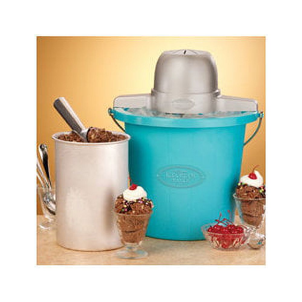 Nostalgia 4-Quart Bucket Electric Ice Cream Maker, Blue - image 2 of 4