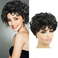 thumbnail image 2 of Conjunto para mujer con pelo rizado corto, peluca pequeña y corta para mujer, 2 of 8