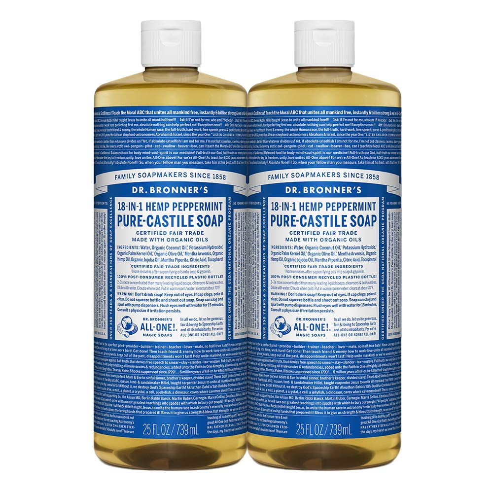Dr. Bronner Hemp Peppermint Pure Castile Oil Made With Organic Oils