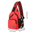 thumbnail image 5 of Women Men Small Backpack Crossbody Shoulder Chest Bag Daypack, 5 of 19