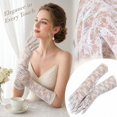 thumbnail image 5 of Lace Gloves for Women, Elegant Long Elbow Opera Lace Gloves for Women, 5 of 6