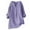 Purple, variant on Women's Plus Size Long Shirt Dress - Solid Color Loose Fit, Long Sleeve, Button Back Design, All-Season Casual Wear, S-XXXXXL